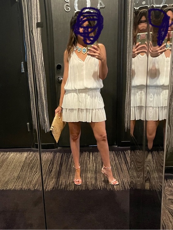 Current Air Dresses & Skirts - Current Air White Tiered Sleeveless Mini Dress